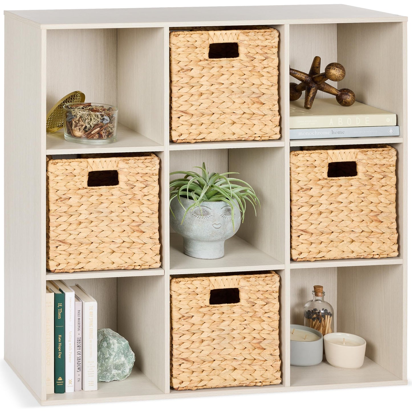 Best Choice Products 9-Cube Storage Organizer, 11in Shelf Opening, Bookcase, Display Shelf, Customizable w/ 3 Removable Back Panels - Walnut