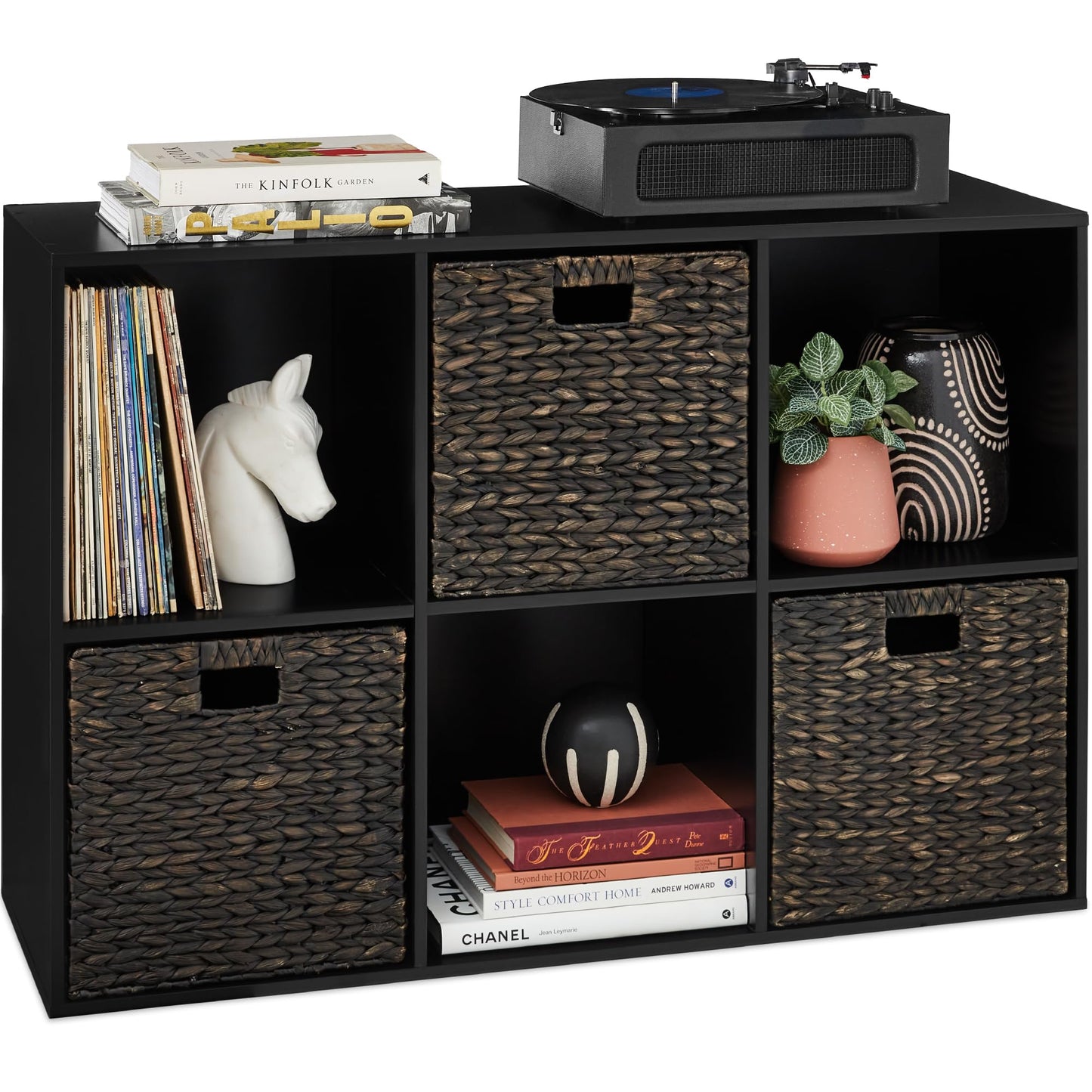 Best Choice Products 9-Cube Storage Organizer, 11in Shelf Opening, Bookcase, Display Shelf, Customizable w/ 3 Removable Back Panels - Walnut