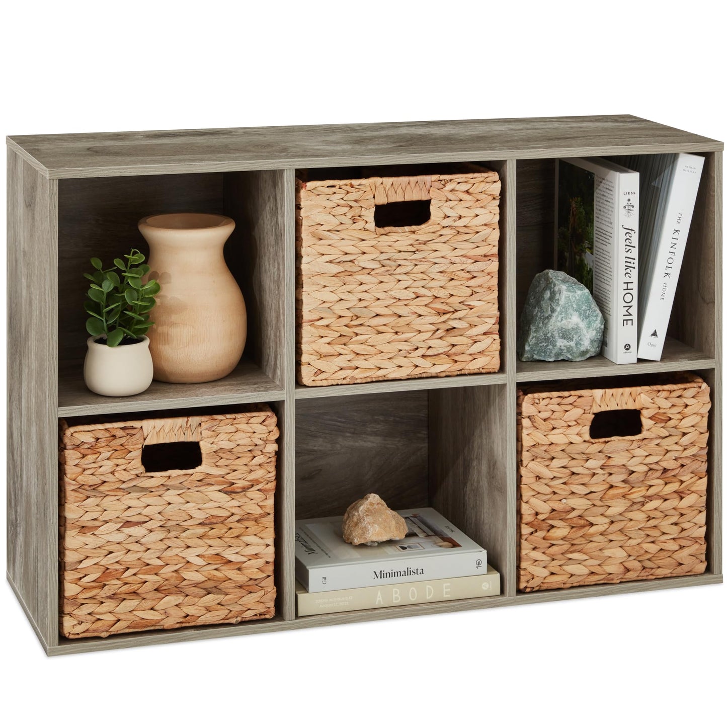 Best Choice Products 9-Cube Storage Organizer, 11in Shelf Opening, Bookcase, Display Shelf, Customizable w/ 3 Removable Back Panels - Walnut