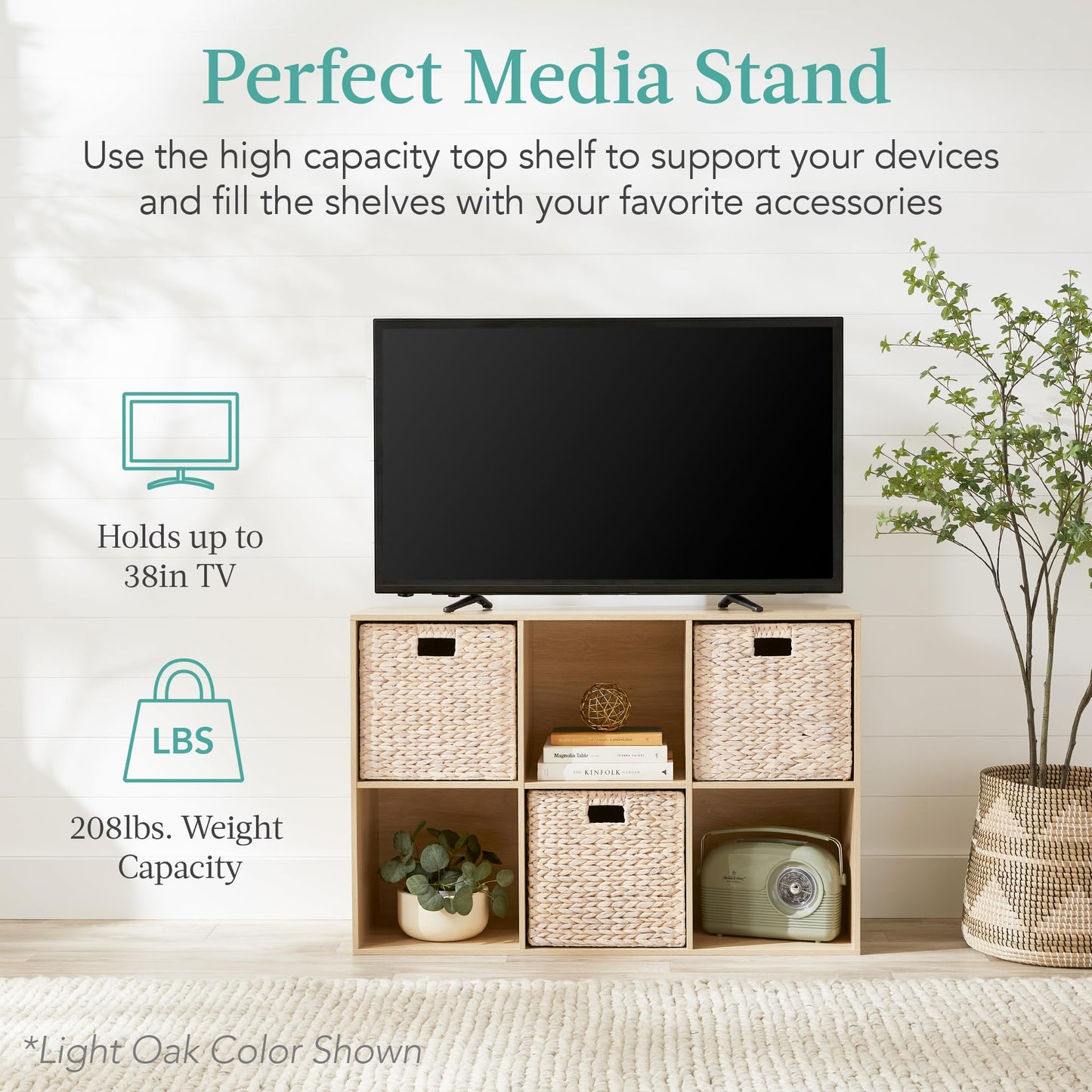 Best Choice Products 9-Cube Storage Organizer, 11in Shelf Opening, Bookcase, Display Shelf, Customizable w/ 3 Removable Back Panels - Walnut
