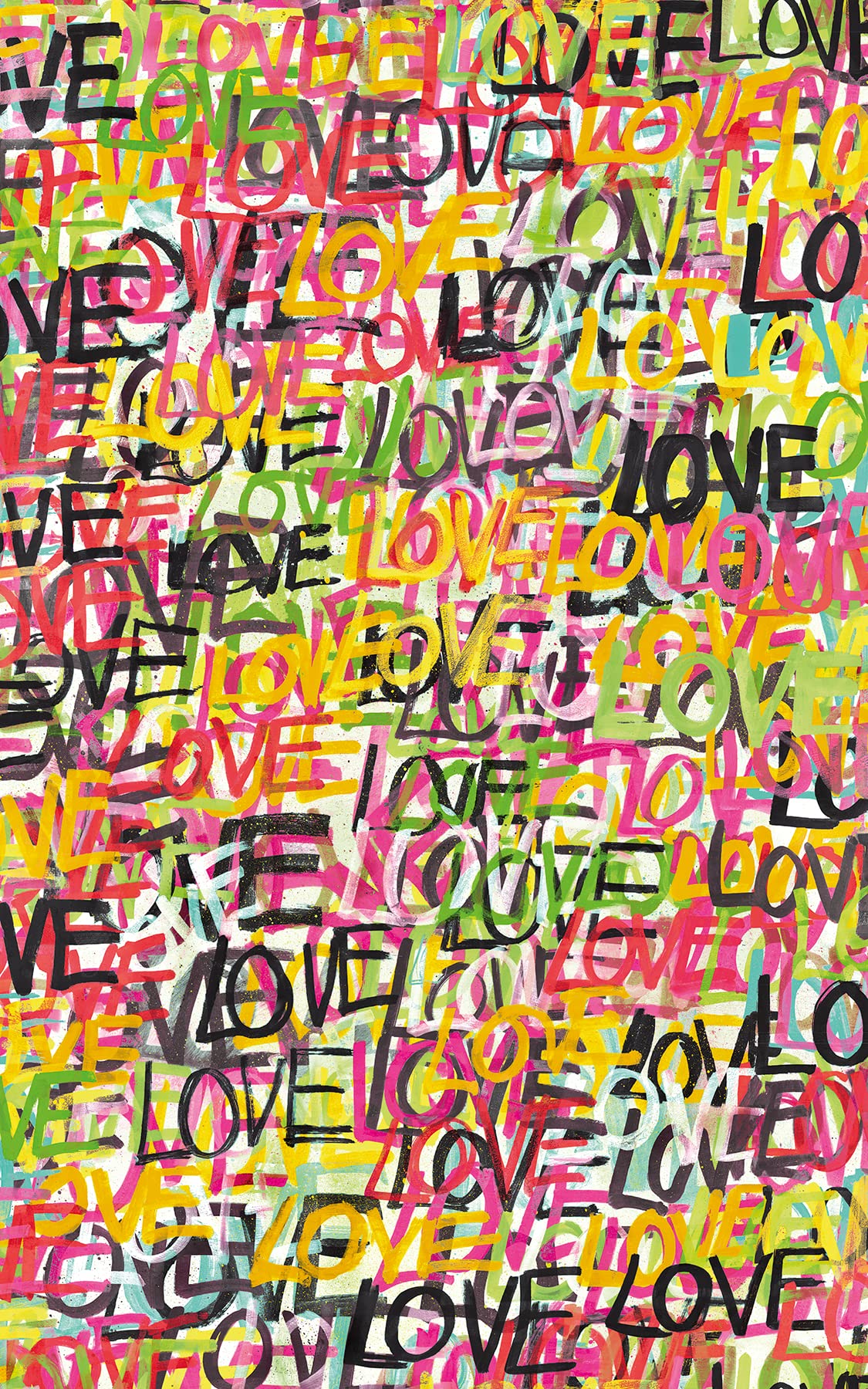 Indio Multicolor Love Scribble Wallpaper
